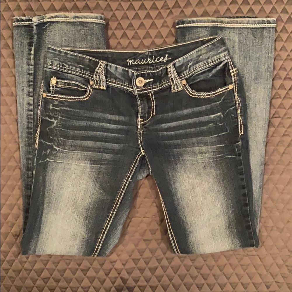 Maurices blue denim jeans size 1/2 Short